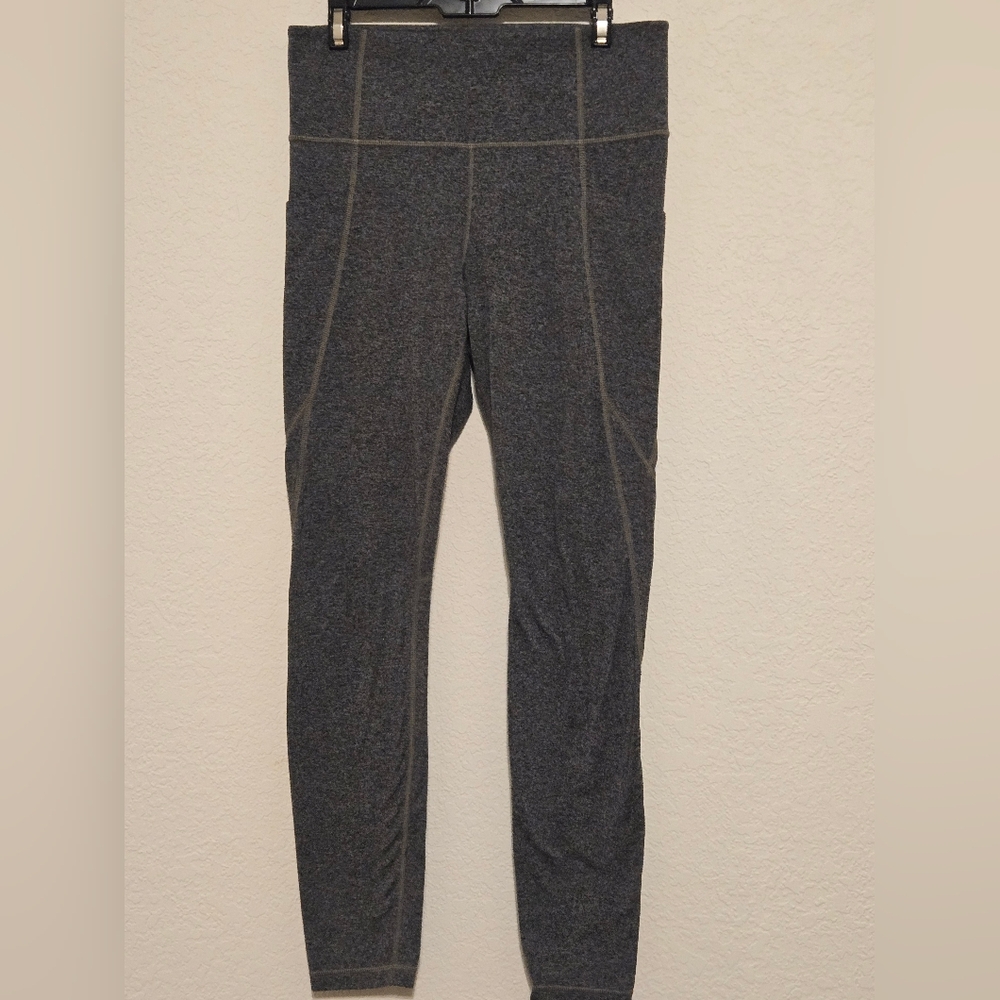 Athleta Stash Pocket Salutation Tight Heathered Gray Women's Size Small
